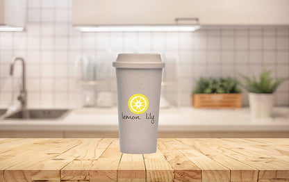 Lemon Lily 16oz Travel Tumbler