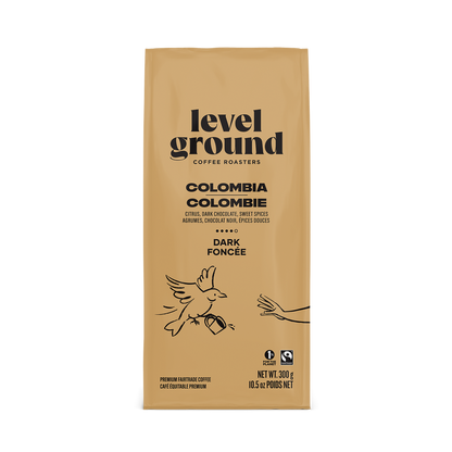 Level Ground Ground Coffee Colombia Dark & Strong 300g